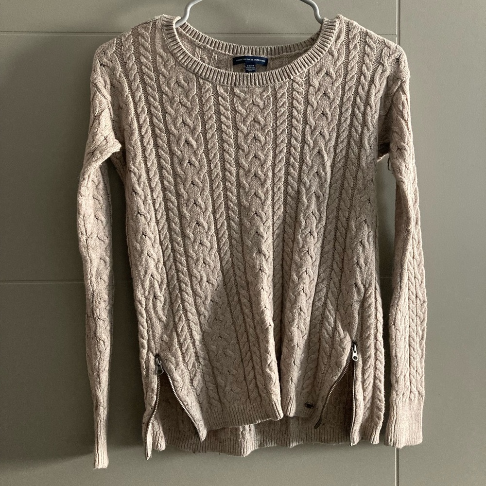 Brown/Tan American Eagle Sweater XS